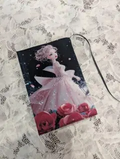 ハンドメイド　文庫本　ブックカバー　文庫本カバー　幻想的な女性