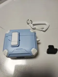 イヤホンケース ライトブルー カラビナ付き AirPods4