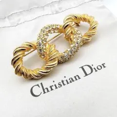 3084 極美品✨Dior　ブローチ　CD　ロゴ　希少　刻印