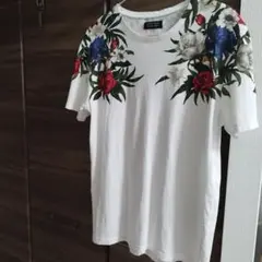 ZARA MAN フラワープリント Tシャツ