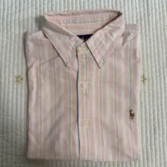 Ralph Lauren ピンクストライプボタンダウンシャツ