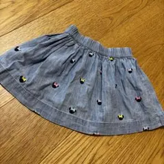 GAP ミニーマウス 刺繍 デニムスカート 100cmのサムネイル