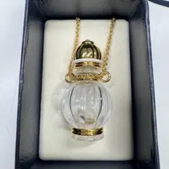 MIKIMOTO ミキモト ヴィンテージ 香水瓶 ネックレス クリア ジュエリー