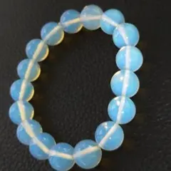【創造性】オブシディアンオパール　ブレスレット 内径16cm　粒13mm