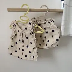 BREEZE 水玉模様 フリル付きタンクトップとパンツセット☺︎
