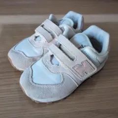 New Balance 574 ベルクロスニーカー ピンク 15.5cm
