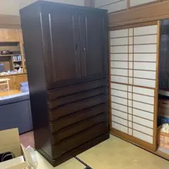 大塚化学 モアレ2 大型 整理タンス 天然木 婚礼家具 洋服タンス 昭和レトロ 大塚化学 モアレ2 大型 整理タンス 天然木 婚礼家具 洋服タンス 昭和