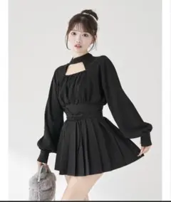 新品　Darich ドッキングコルセットプリーツミニワンピース / FLサイズ