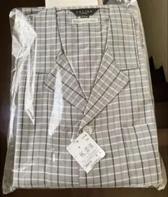 CELINE HOMME チェック柄 パジャマ グレー系 Lサイズ　綿　日本製