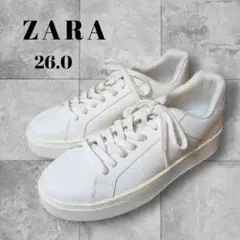ZARA ザラ 厚底スニーカー 白 26cm 41 プラットフォーム ローカットのサムネイル