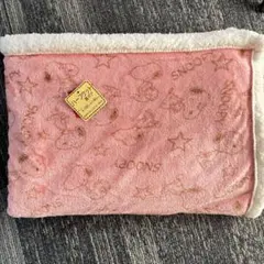 スヌーピー ハーフケット 裏ボア ひざ掛け ピンク 約100×140cm