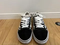VANS チェック柄スニーカー ブラック/ホワイト