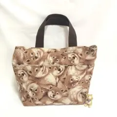 トートバッグ ギュギュッと柴犬さん柄♪
