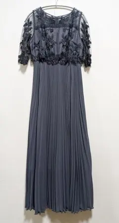 Dorry Doll 刺繍＆プリーツ袖付きロングドレス L