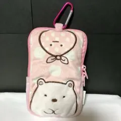 すみっコぐらし　カラビナ付き　スマホカバー　ポーチ