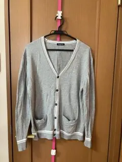 グレー Vネック スクールカーディガン