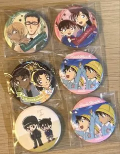 【引越し整理】名探偵コナン　2人柄缶バッジ　6点セット