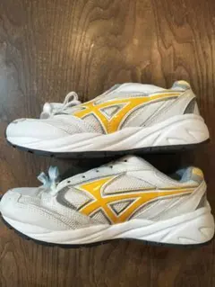 MOONSTAR 体育館 23.5 EE ホワイト/イエロー