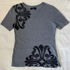 ワイズ ヨウジヤマモト オパール加工 アラベスク柄半袖Tシャツ グレー サイズ3のサムネイル