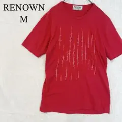 訳あり レナウン RENOWN M 半袖 Tシャツ カットソー レッド 赤 綿のサムネイル