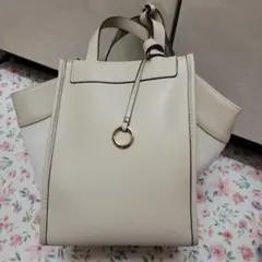 ☆組曲 2way☆ ハンドバッグ ショルダーバッグ ベージュ レザー メッシュ