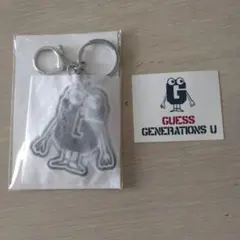 GENERATIONS×GUESS シリコンキーホルダー 紺×ホワイト