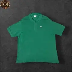 90sフランス製LACOSTE半袖ポロシャツ身幅70cm 緑オーバーサイズXXL 