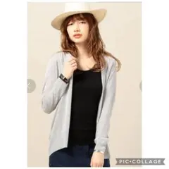 BEAUTY&YOUTH レーヨンコットンノーボタンカーディガン