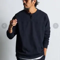 ダファーエアフレックスヘンリーネックロングTシャツＬネイビー2026SSのサムネイル