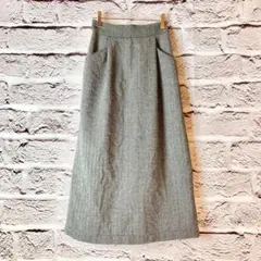 z1259:LOWRYS FARM ロングスカート　裏地　ウエストゴム　M