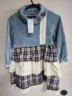 axes femme グリーン セーター付きワンピース 130