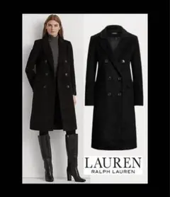 【定番美シルエット】ラルフローレン♡ウールブレンドピーコート　ブラックのサムネイル