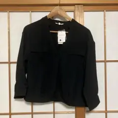 grove ブラックショート丈シャツ 七分袖　新品タグ付　ワンピース欠品