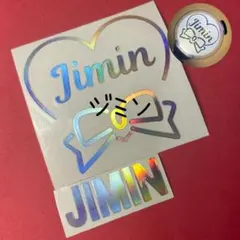 ジミン ハートリボン BTS ペンライト アミボム ステッカー