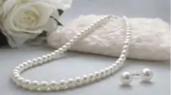 ホワイトパール ネックレス８m m