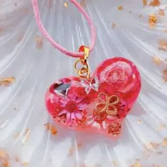 レジンネックレス ハート