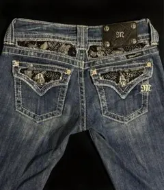 Miss Me ミスミー デニム 26 ブーツカット ラインストーンスタッズ新品