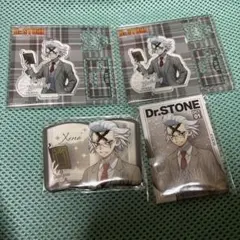 Dr.STONE　読書の秋　ゼノ　おまけ　缶バッジ　4点セット　くじ引き堂