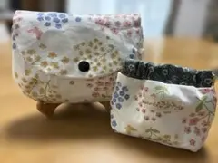 花柄ポーチセット 大小2点