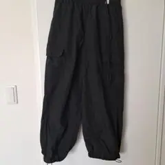 辻希美コラボ　しまむら　黒 　リボン　カーゴパンツ Lサイズ