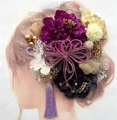 marron pink様専用★+アジサイ 愛らしい髪飾り 結婚式 卒業式 成人式