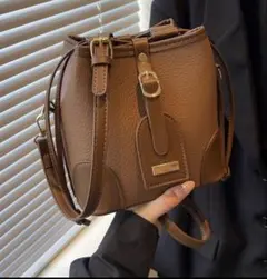 ブラウン バケツ型 バッグ