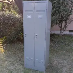 スチール製オフィスロッカー 2扉 グレー