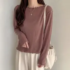 ドレスキップ DRESKIP メロウ配色シアー トップス L #108のサムネイル