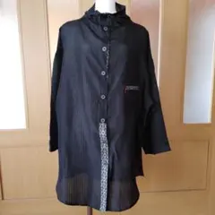 和柄　着物生地　リメイク　ロングシャツ　ロングブラウス　匿名配送