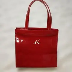美品 Kitamura エナメル ハンドバッグ レッドのサムネイル
