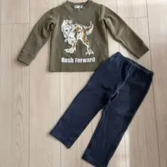 恐竜プリント ロンTとパンツ セット