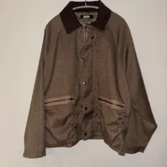 kutir 襟付きブルゾン　チェック柄　サイズL
