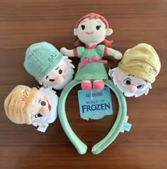 【新品未使用】アナと７人の小人3個付きカスタムカチューシャ