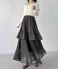 あい様専用　セミオフショルニット＆キャミワンピースset